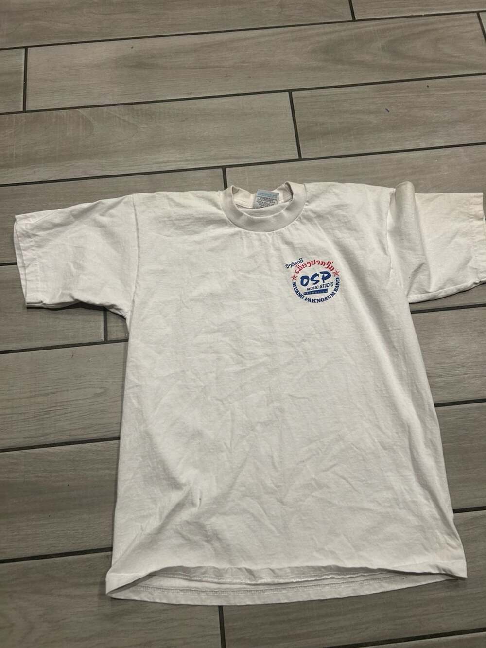 Pro Club Heavy Weight White T-Shirt with Muang Pakngeum Band Logo